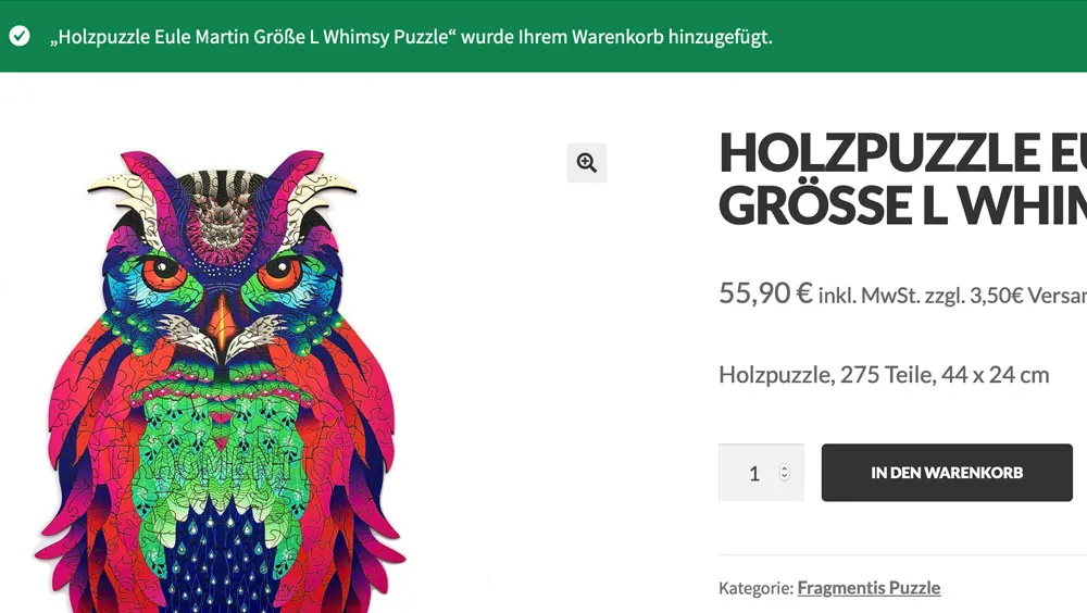 Webseite für einen e-commerce-Shop mit WooCommerce