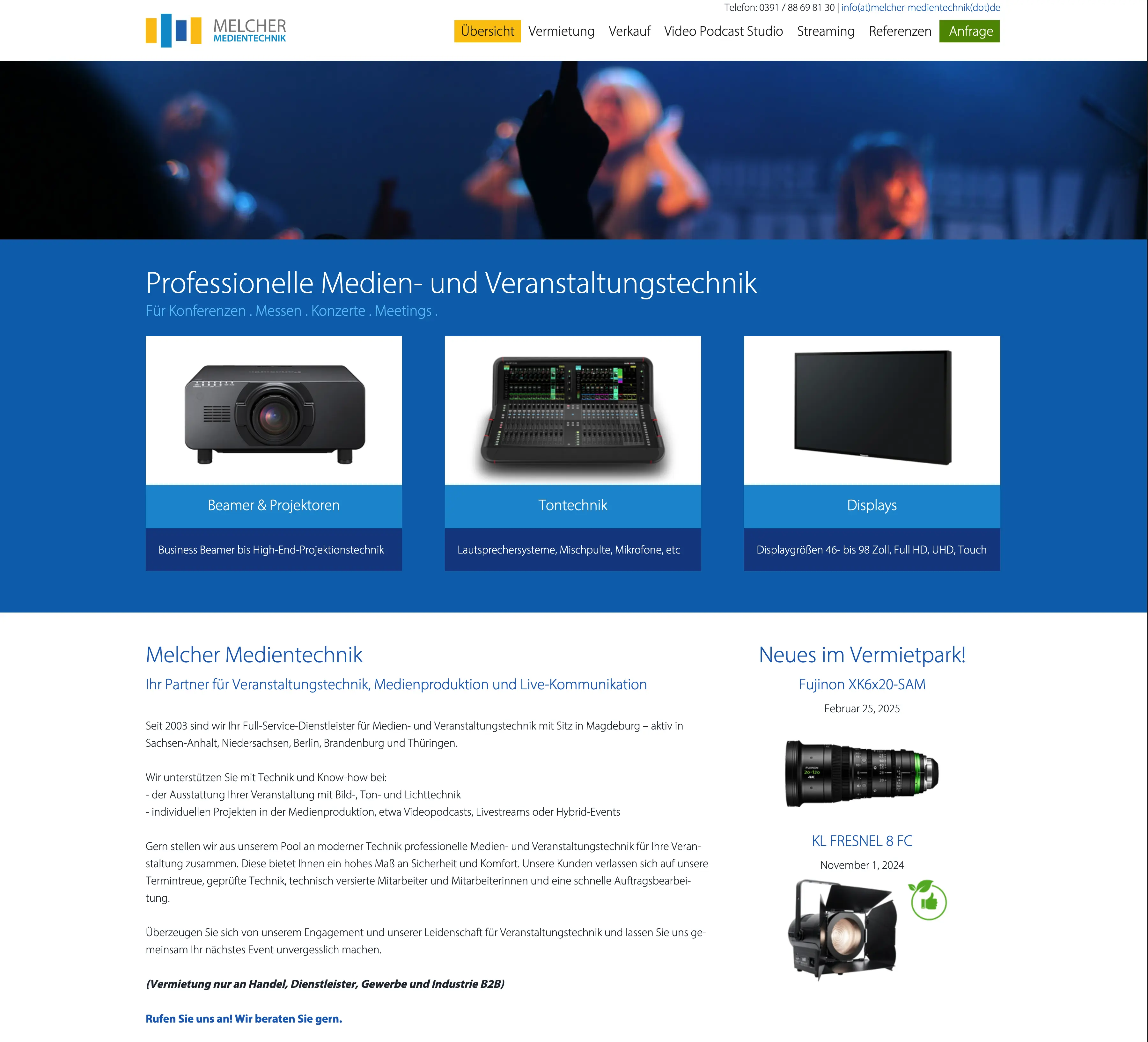 Referenz: Melcher Medientechnik